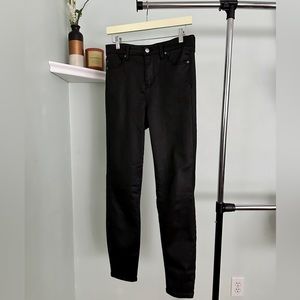 Liverpool Women’s Coated Cavern Abby High Waist Ankle Skinny Jeans, Black